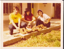 fr Cheryl Fehlberg 1974 Shnat Australia first day of work w Anne Henshaw and Harry Bryce.