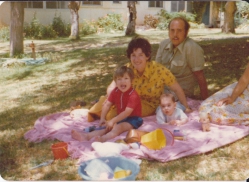 fr Cheryl Fehlberg 1974 Eddie, Ilana, Assaf, and Amir