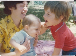 fr Cheryl Fehlberg 1974 Amir, Assaf, Ilana my family