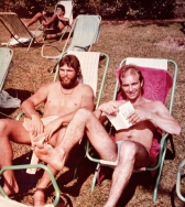 fr ingrid -At the Pool 1983 Jaap de Vries and Bas Hallen