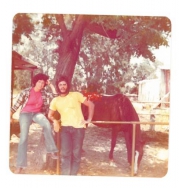 fr neil brier with ofra and horses 1975