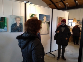 בתערוכה "קריאה לשלום,ציורים של שלום" לזכרה של בקה באר בגלריה
